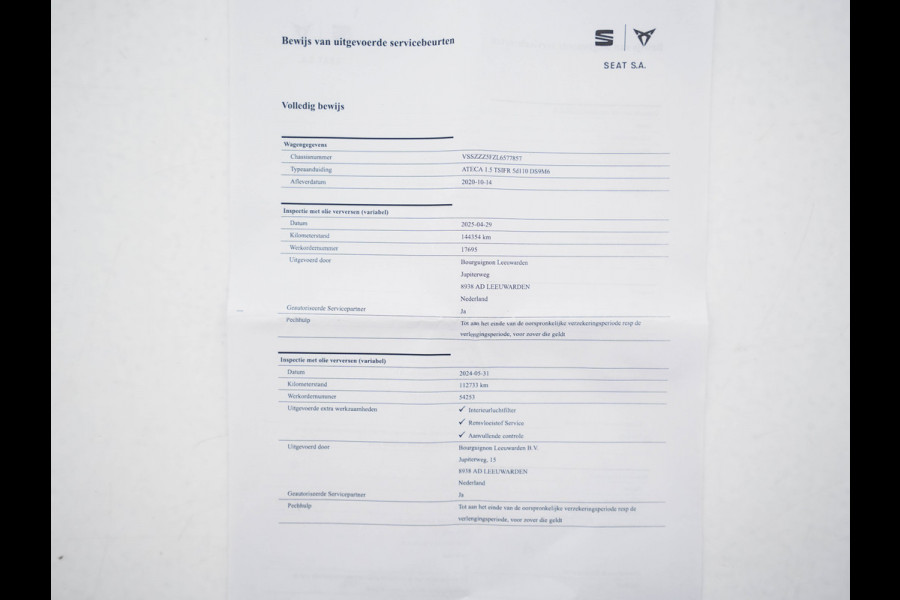 Seat Ateca 1.5 TSI FR Business Intense (INCL-BTW) *FULL-LED | SPORTSEATS | NAVI-FULLMAP | LEATHER-MICROFIBRE | CAMERA | KEYLESS | DAB+ | CARPLAY | ECC | PDC | CRUISE | TOWBAR | 18''ALU*