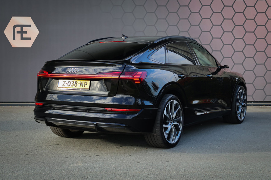 Audi e-tron Sportback 55 quattro 95 kWh | RS-STOELEN | ADAPTIVE CRUISE | 22" | B&O SURROUND | PANORAMADAK | VIRTUAL MIRRORS | STUURWIELVERWARMING | TR GLAS | SFEERVERLICHTING | DUBBEL OPLAADPUNT L+R | ETC.