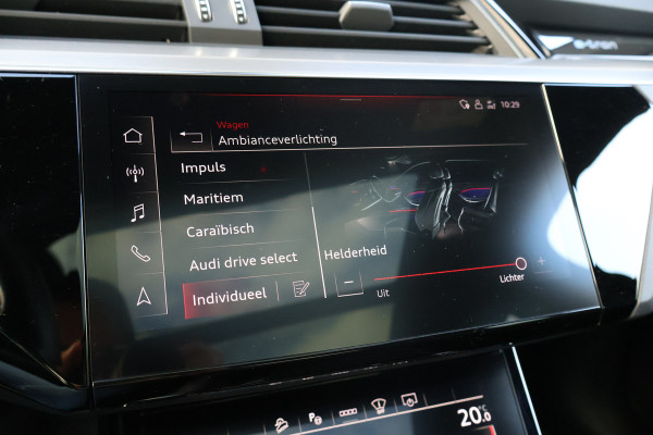Audi e-tron Sportback 55 quattro 95 kWh | RS-STOELEN | ADAPTIVE CRUISE | 22" | B&O SURROUND | PANORAMADAK | VIRTUAL MIRRORS | STUURWIELVERWARMING | TR GLAS | SFEERVERLICHTING | DUBBEL OPLAADPUNT L+R | ETC.
