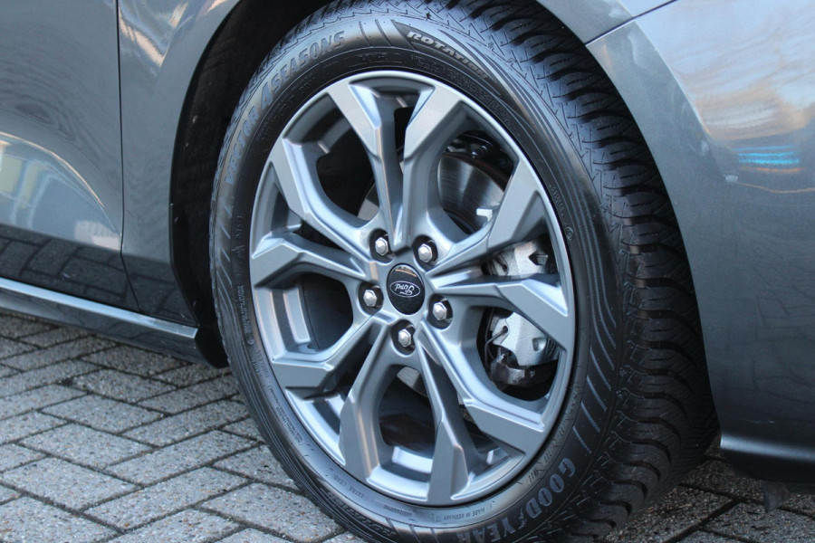 Ford FOCUS Wagon 1.0 155PK AUTOMAAT Hybrid ST LINE | ALL SEASON BANDEN | NAVIGATIE | DRAADLOZE APPLE CARPLAY/ANDROID AUTO | ADAPTIVE CRUISE CONTROL | LANE ASSIST | DODEHOEK DETECTIE | PARKEERSENSOREN VOOR + ACHTER | ACHTERUITRIJ CAMERA | LICHTMETALEN VELGEN 17" | DAB+ RADIO |