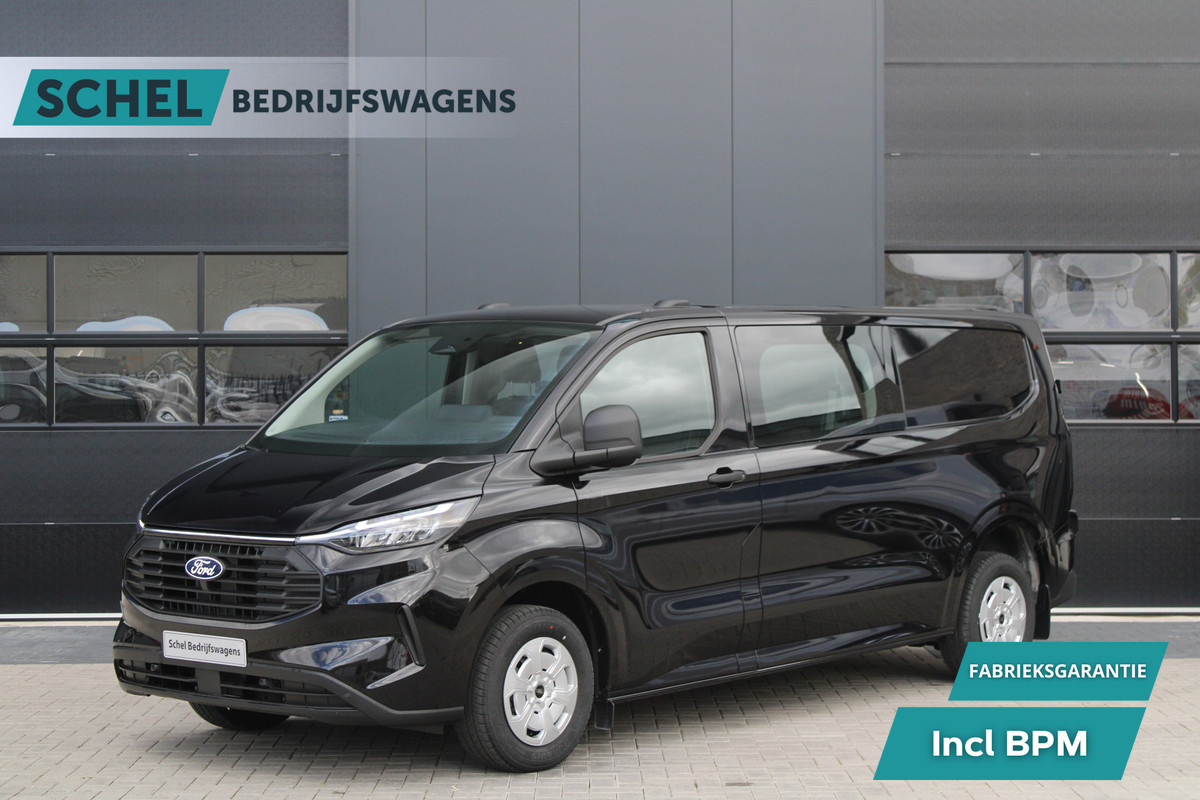 Ford Transit Custom 320 2.0 TDCI L2H1 Trend DC 6 Zits 170pk - Trekhaak - Stoel/Stuurverwarming - Cruise - 70l Tank - LED - Rijklaar