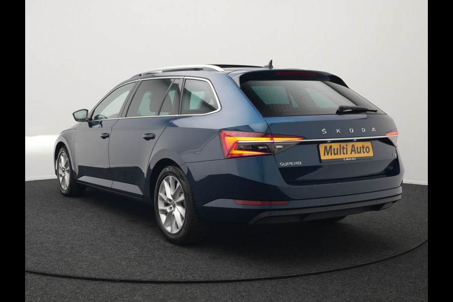 Škoda Superb Combi TSI iV Business Edition Plus Plug In Hybrid 218pk Dealer O.H. PHEV | Panodak | Cruise Control | Sportstoelen Memory & Verwarmd | Crystal LED | Apple Carplay | Virtual | DAB