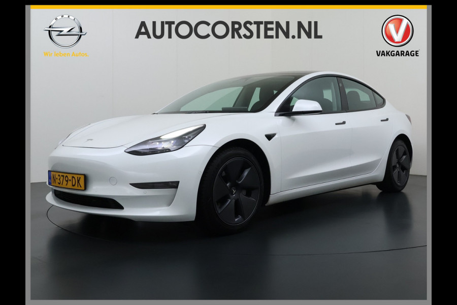 Tesla Model 3 Long Range AWD 75kWh FACELIFT Trekhaak Warmtepomp FSD-3 Hardware Stuur+Stoelverwarming AutoPilot Leder Panoramadak Adaptive-Crui SOH 90% Lmv Navi LED DAB Voorverwarmen interieur Keyless One-Pedal-Drive 4WD Origineel Nederlandse Auto Fabrieksgarantie op Accu en Motor tot 27-09-2029/192.00km