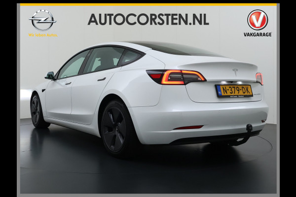 Tesla Model 3 Long Range AWD 75kWh FACELIFT Trekhaak Warmtepomp FSD-3 Hardware Stuur+Stoelverwarming AutoPilot Leder Panoramadak Adaptive-Crui SOH 90% Lmv Navi LED DAB Voorverwarmen interieur Keyless One-Pedal-Drive 4WD Origineel Nederlandse Auto Fabrieksgarantie op Accu en Motor tot 27-09-2029/192.00km