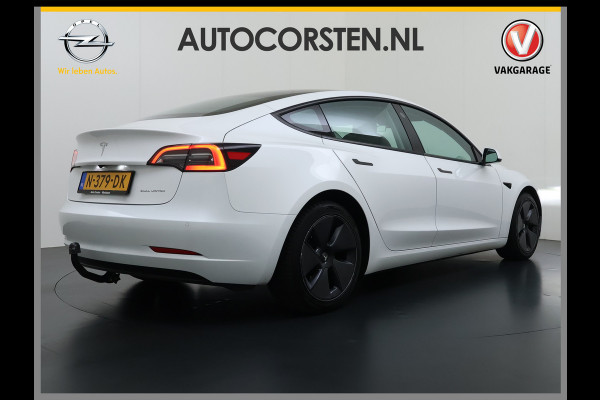 Tesla Model 3 Long Range AWD 75kWh FACELIFT Trekhaak Warmtepomp FSD-3 Hardware Stuur+Stoelverwarming AutoPilot Leder Panoramadak Adaptive-Crui SOH 90% Lmv Navi LED DAB Voorverwarmen interieur Keyless One-Pedal-Drive 4WD Origineel Nederlandse Auto Fabrieksgarantie op Accu en Motor tot 27-09-2029/192.00km