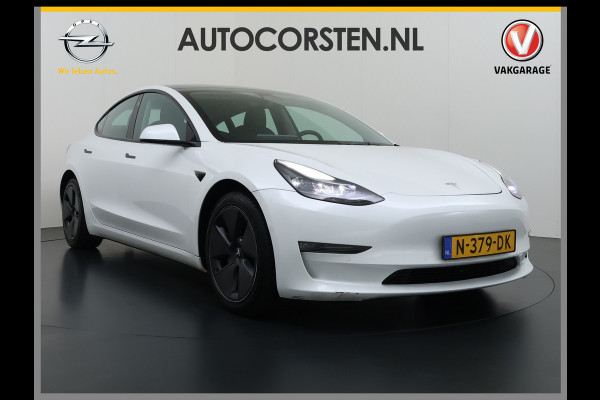 Tesla Model 3 Long Range AWD 75kWh FACELIFT Trekhaak Warmtepomp FSD-3 Hardware Stuur+Stoelverwarming AutoPilot Leder Panoramadak Adaptive-Crui SOH 90% Lmv Navi LED DAB Voorverwarmen interieur Keyless One-Pedal-Drive 4WD Origineel Nederlandse Auto Fabrieksgarantie op Accu en Motor tot 27-09-2029/192.00km