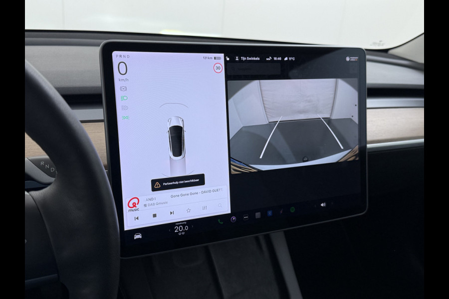 Tesla Model 3 Long Range AWD 75kWh FACELIFT Trekhaak Warmtepomp FSD-3 Hardware Stuur+Stoelverwarming AutoPilot Leder Panoramadak Adaptive-Crui SOH 90% Lmv Navi LED DAB Voorverwarmen interieur Keyless One-Pedal-Drive 4WD Origineel Nederlandse Auto Fabrieksgarantie op Accu en Motor tot 27-09-2029/192.00km