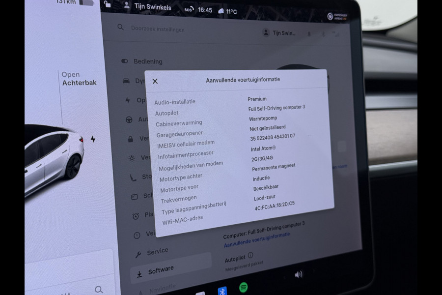 Tesla Model 3 Long Range AWD 75kWh FACELIFT Trekhaak Warmtepomp FSD-3 Hardware Stuur+Stoelverwarming AutoPilot Leder Panoramadak Adaptive-Crui SOH 90% Lmv Navi LED DAB Voorverwarmen interieur Keyless One-Pedal-Drive 4WD Origineel Nederlandse Auto Fabrieksgarantie op Accu en Motor tot 27-09-2029/192.00km