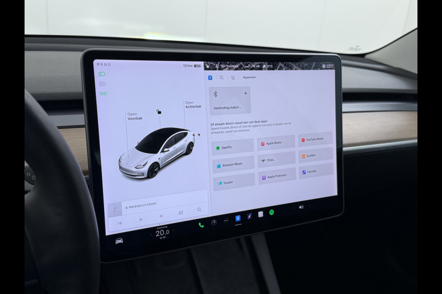 Tesla Model 3 Long Range AWD 75kWh FACELIFT Trekhaak Warmtepomp FSD-3 Hardware Stuur+Stoelverwarming AutoPilot Leder Panoramadak Adaptive-Crui SOH 90% Lmv Navi LED DAB Voorverwarmen interieur Keyless One-Pedal-Drive 4WD Origineel Nederlandse Auto Fabrieksgarantie op Accu en Motor tot 27-09-2029/192.00km