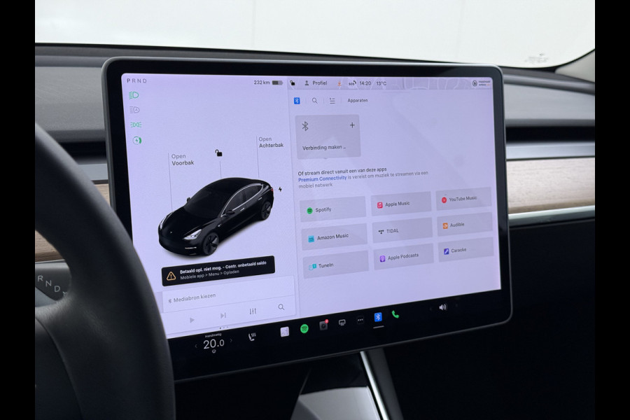 Tesla Model 3 Standard RWD Plus 60 kWh Trekhaak LFP ACCU dus 100% laden AutoPilot Leer Pano-Dak Adaptive-Cruise Camera's Elektr.-Stuur+Stoelen Navi LED DAB Voorverwarmen Keyless One-Pedal-Drive Lmv 18" 1e Eigenaar Origineel Nederlandse Auto Accu-Aandrijving-garantie t/m dec 2028/160.000km 1.000kg trekvermogen