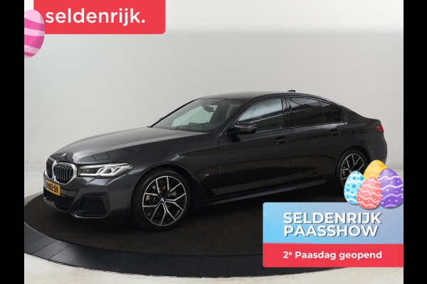 BMW 5 Serie 520i M Sport | Leder | Stoelverwarming | Carplay | 19'' | Sportstoelen | Live Cockpit | Navigatie | Parkeerhulp | Adaptief LED | Memory | Keyless start