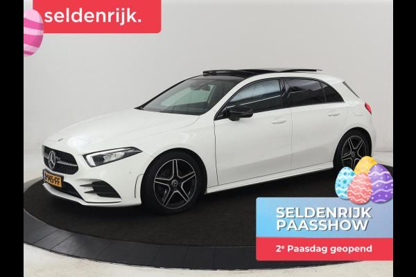 Mercedes-Benz A-Klasse 180 AMG | Panoramadak | Stoelverwarming | Carplay | Sfeerverlichting | Leder/Alcantara | Navigatie | Park Assist | Full LED | Widescreen | Climate control | Cruise control