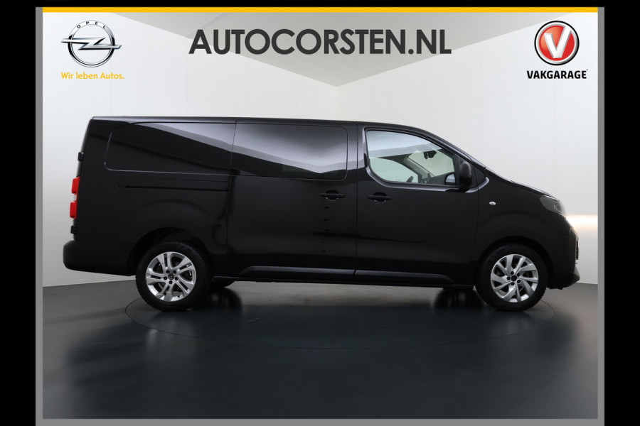Opel Vivaro 2.0CDTi 145PK L3 DC Dubbele Cabine 6-Pers. Facelift! Navi PDC Camera Virtual-Cockpit Dual-ECC BordHerkenning Keyless Cruise-Cont 17" LM Mistlampen Schuifdeur Rechts  Priv.Glas ESP Elektr.Ramen Visio System Pack Ergonomie Comfort-pack Draadloze lader Spoorassistent ldws EURO6.4  2500kg trekvermogen