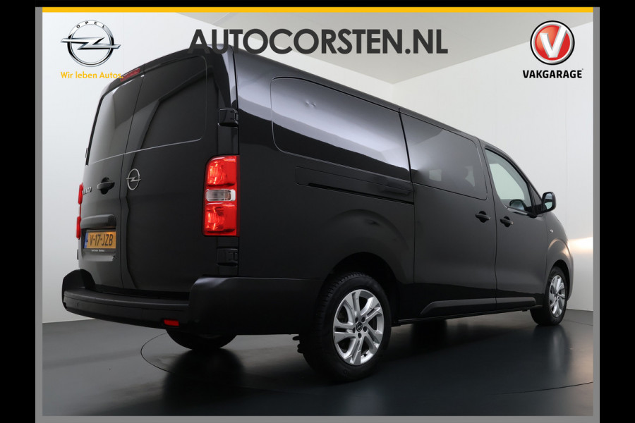 Opel Vivaro 2.0CDTi 145PK L3 DC Dubbele Cabine 6-Pers. Facelift! Navi PDC Camera Virtual-Cockpit Dual-ECC BordHerkenning Keyless Cruise-Cont 17" LM Mistlampen Schuifdeur Rechts  Priv.Glas ESP Elektr.Ramen Visio System Pack Ergonomie Comfort-pack Draadloze lader Spoorassistent ldws EURO6.4  2500kg trekvermogen