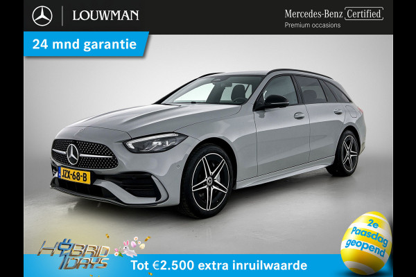 Mercedes-Benz C-Klasse Estate 300 e AMG Plug-In Hybride AMG Line | Night Pakket | Memory Voorstoelen | Easy-Pack Achterklep | Stuur en Stoelverwarming. Inclusief 24 maanden Mercedes-Benz Certified garantie voor Europa.