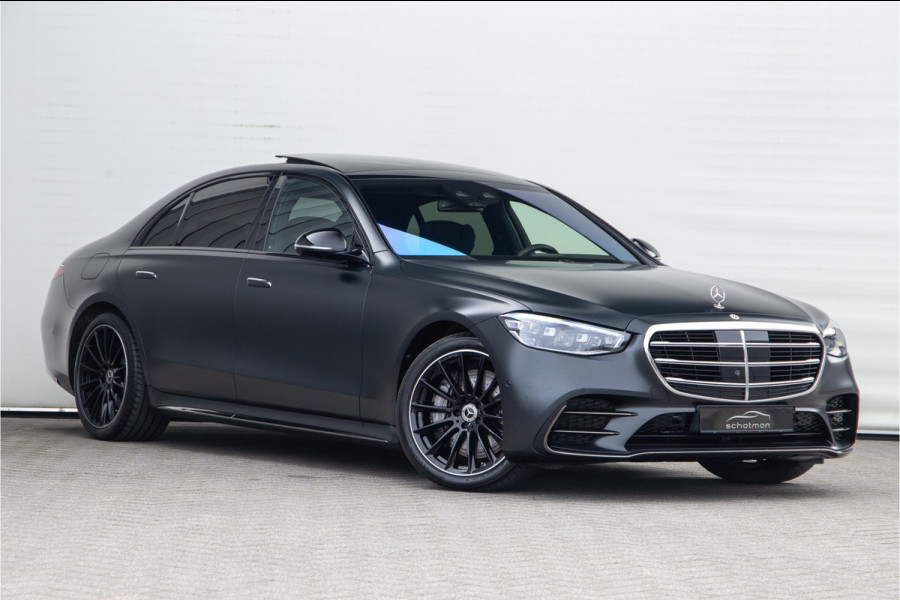 Mercedes-Benz S-Klasse 580 e 4MATIC Lang AMG Premium, Designo Matzwart, Massage, Achterasbesturing, Airmatic