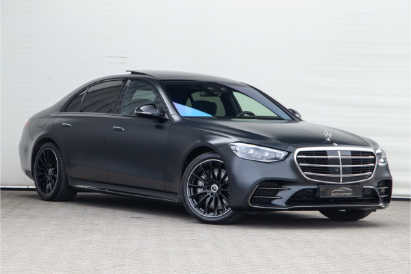 Mercedes-Benz S-Klasse 580 e 4MATIC Lang AMG Premium, Designo Matzwart, Massage, Achterasbesturing, Airmatic
