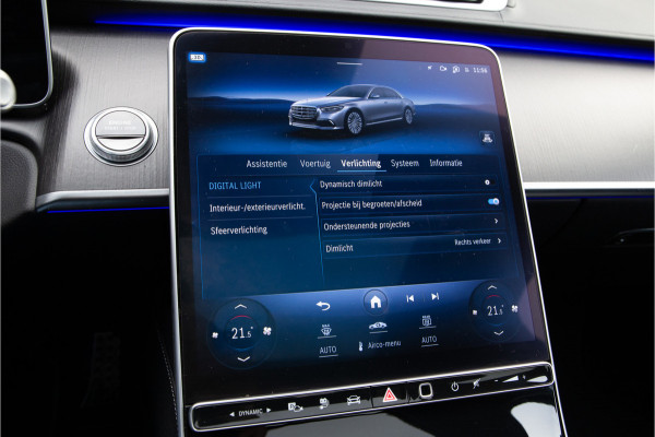 Mercedes-Benz S-Klasse 580 e 4MATIC Lang AMG Premium, Designo Matzwart, Massage, Achterasbesturing, Airmatic