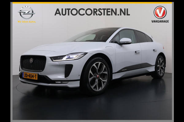 Jaguar I-PACE EV400 pk HSE First Edition 90 kWh AWD Pano-Dak Elektr.+Leer+Memory (Active-Air Suspension-)Luchtvering Matrix-LED Meridian®-Surr Lmv 20" DAB Bluetooth Led Stuur-Stoel-Achterbank-Voorruitverwarming Elek.Achterklep Zeer compleet, nieuwprijs € 106.646,- Origineel Nederlandse Auto