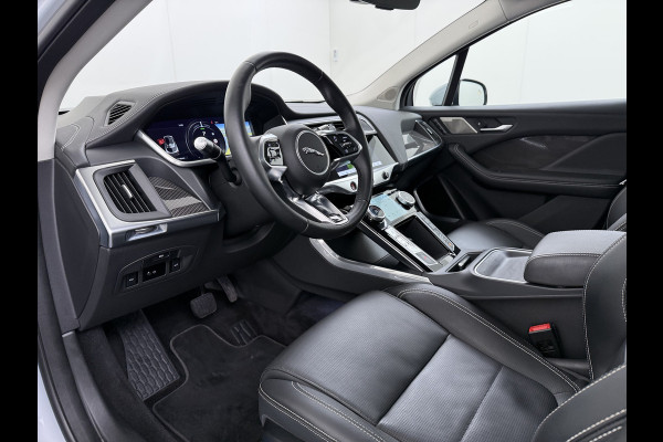 Jaguar I-PACE EV400 pk HSE First Edition 90 kWh AWD Pano-Dak Elektr.+Leer+Memory (Active-Air Suspension-)Luchtvering Matrix-LED Meridian®-Surr Lmv 20" DAB Bluetooth Led Stuur-Stoel-Achterbank-Voorruitverwarming Elek.Achterklep Zeer compleet, nieuwprijs € 106.646,- Origineel Nederlandse Auto