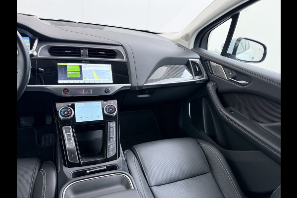 Jaguar I-PACE EV400 pk HSE First Edition 90 kWh AWD Pano-Dak Elektr.+Leer+Memory (Active-Air Suspension-)Luchtvering Matrix-LED Meridian®-Surr Lmv 20" DAB Bluetooth Led Stuur-Stoel-Achterbank-Voorruitverwarming Elek.Achterklep Zeer compleet, nieuwprijs € 106.646,- Origineel Nederlandse Auto