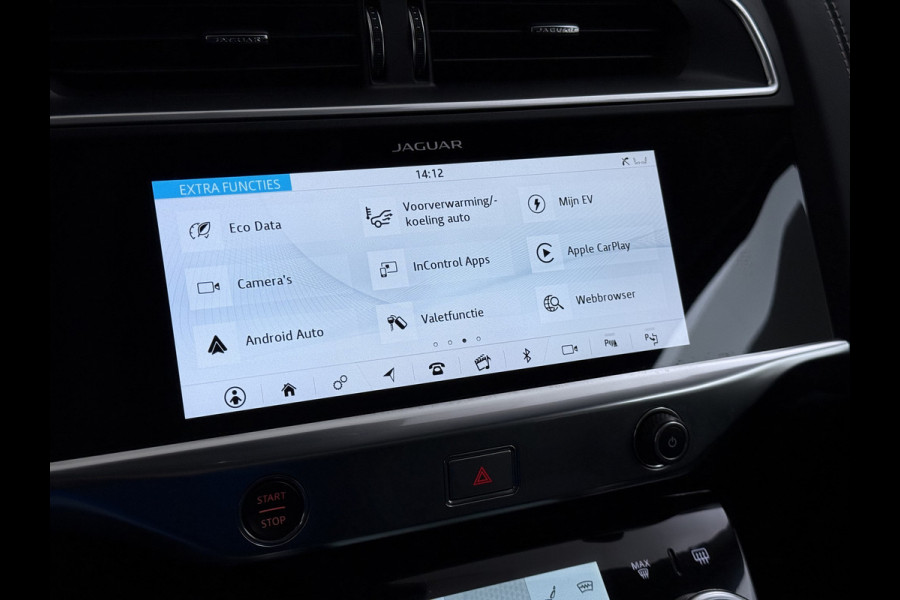 Jaguar I-PACE EV400 pk HSE First Edition 90 kWh AWD Pano-Dak Elektr.+Leer+Memory (Active-Air Suspension-)Luchtvering Matrix-LED Meridian®-Surr Lmv 20" DAB Bluetooth Led Stuur-Stoel-Achterbank-Voorruitverwarming Elek.Achterklep Zeer compleet, nieuwprijs € 106.646,- Origineel Nederlandse Auto
