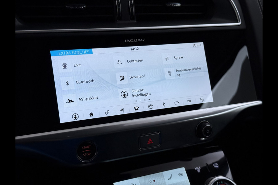 Jaguar I-PACE EV400 pk HSE First Edition 90 kWh AWD Pano-Dak Elektr.+Leer+Memory (Active-Air Suspension-)Luchtvering Matrix-LED Meridian®-Surr Lmv 20" DAB Bluetooth Led Stuur-Stoel-Achterbank-Voorruitverwarming Elek.Achterklep Zeer compleet, nieuwprijs € 106.646,- Origineel Nederlandse Auto