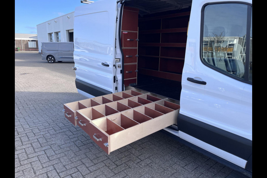 Ford Transit 310 2.0 TDCI L2H2 Trend 130pk | 12 inch SYNC 4 | Trekhaak | Volledig ingericht | Imperiaal | Draadloos Apple Carplay/Android auto | Achteruitrijcamera incl. Downlighter | Digitale Cockpit |