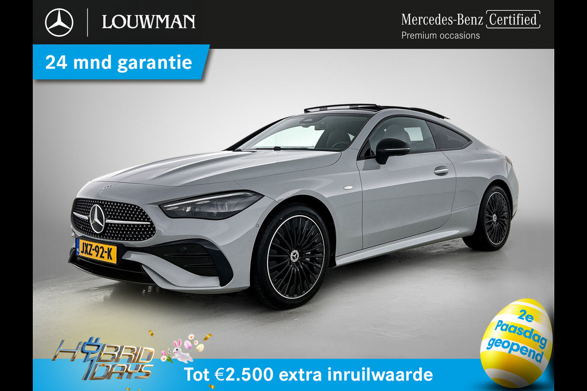 Mercedes-Benz CLE Coupé 300 e AMG Plug-In Hybride AMG | Night Pakket | Panorama Schuif-Kanteldak | Digital Licht | Burmester® | Stuur en Stoelverwarming. MB-paasweekend