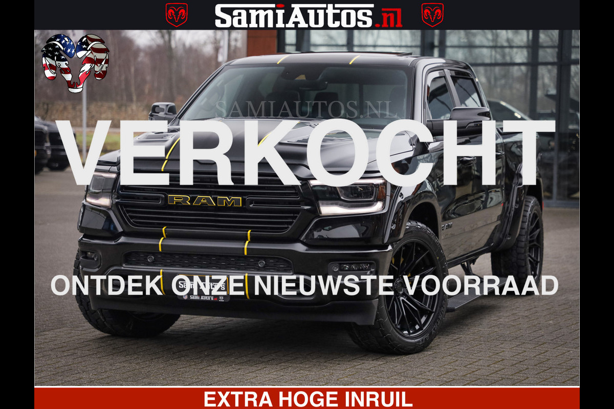 Dodge Ram 1500 LARAMIE SPORT 4X4 5.7 V8 | PRINS LPG | CAMERA | APPLE CARPLAY | 3500KG | FULL LED | CRUISE | MEMORY SEATS | LEDER | DUBBELE CABINE | CREWCAB Voorraad Nr: 2524 - 1249