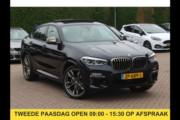 BMW X4 M40i High Executive / Trekhaak / Panoramadak / Camera / Head-up / Luxe Leder / 21'' / Harman Kardon / Navigatie / Stuur+Stoelverwarming / DAB / Dodehoek / Cruise Control