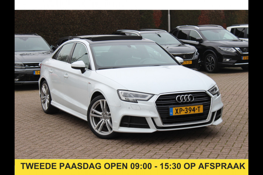 Audi A3 Limousine 35 TFSI CoD Sport S Line Edition / Panoramadak / Virtual Cockpit / Half leder / Navigatie / 18'' / Stoelverwarming / DAB / Cruise Control