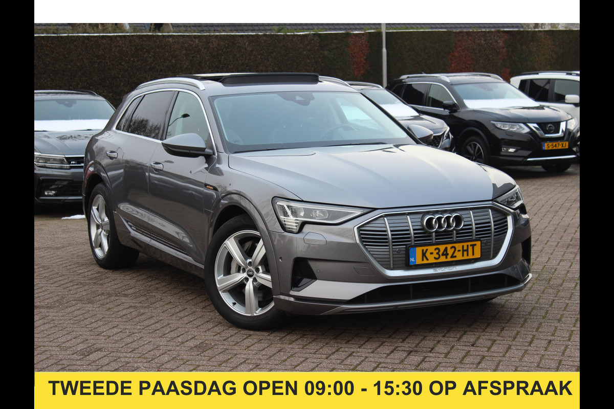 Audi e-tron 50 quattro Business edition Plus 71 kWh / SoH 92,9% / Panoramadak / Camera / Luchtvering / Intr.voorverwarming / Leder&Alcantara / 20'' / Navigatie / DAB / Stoelverwarming / ACC