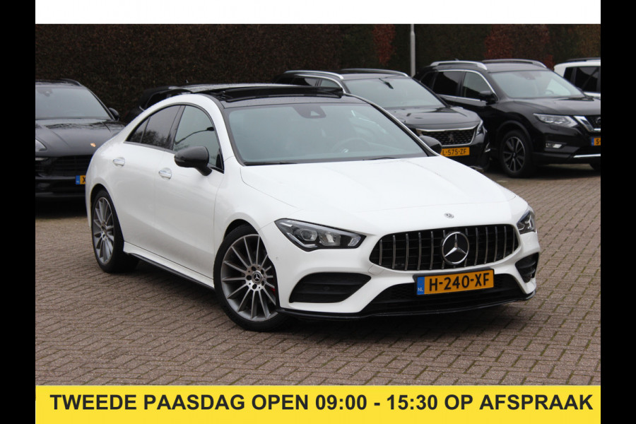 Mercedes-Benz CLA-Klasse 200 Business Solution AMG / Panoramadak / Camera / Sfeerverlichting / 18'' / Leder&Alcantara / Stoelverwarming / DAB / Cruise Control