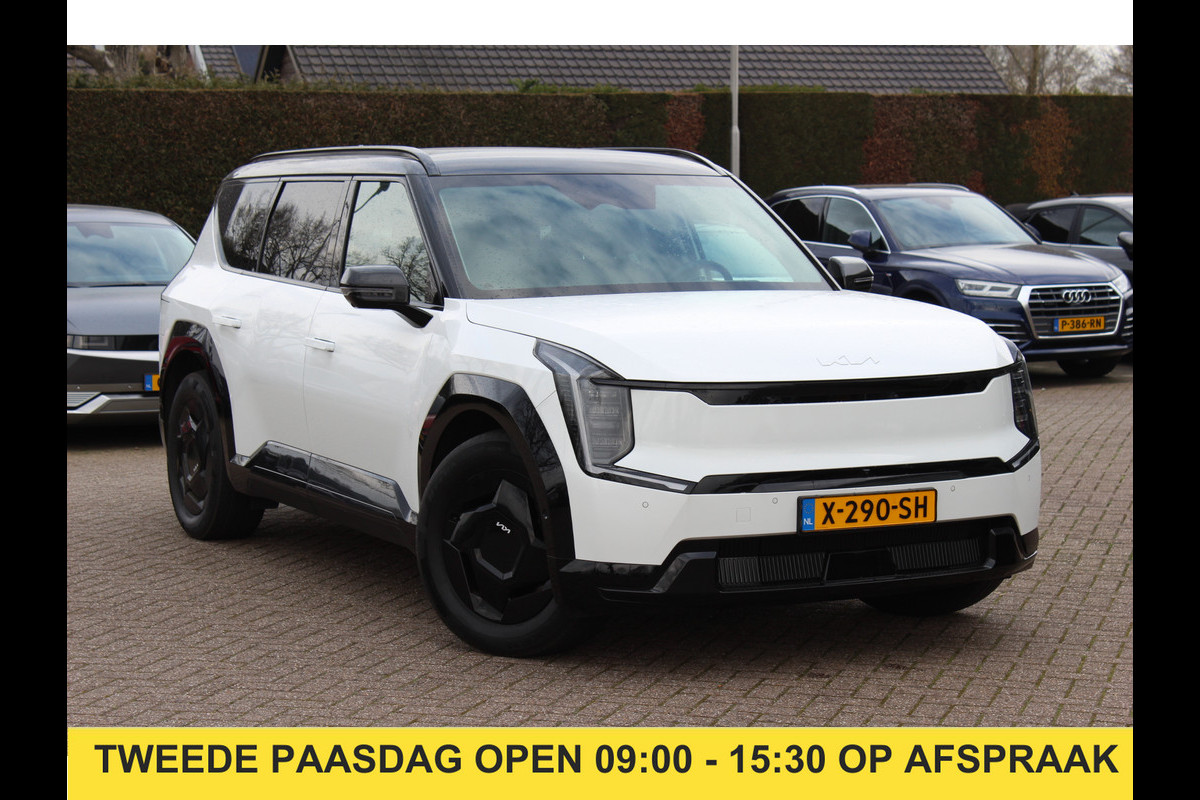 Kia EV9 Launch Edition 99.8 kWh / SoH 98,8% / 360Camera / Head-up / Leder / Keyless / Sfeerverlichting / 19'' / Warmtepomp / Stoelventilatie+Verwarming 4x / Dodehoek / Stoelverwarming / Dodehoek / DAB / ACC