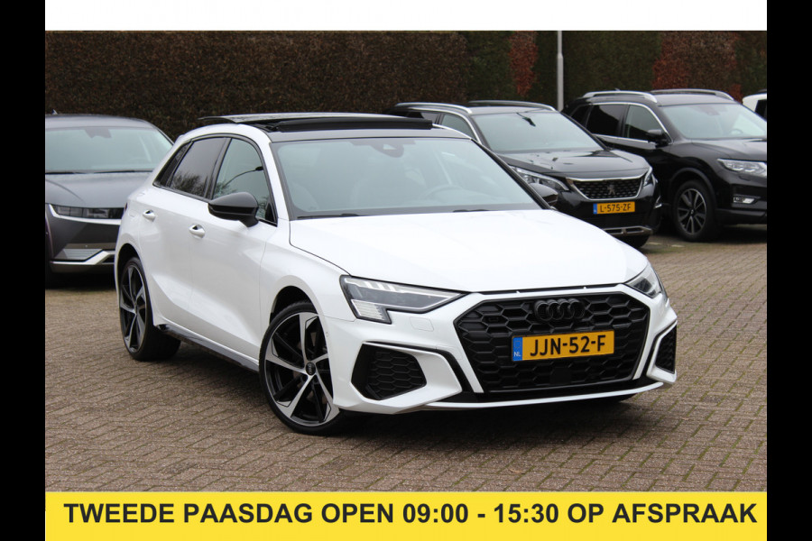 Audi A3 Sportback 45 TFSI e S edition Competition / Camera / Panoramadak / Head-up / RS Seats / B&O / Elektr. stoelen / 19'' / CarPlay / Stoelmassage+Verwarming / Dodehoek / DAB / ACC