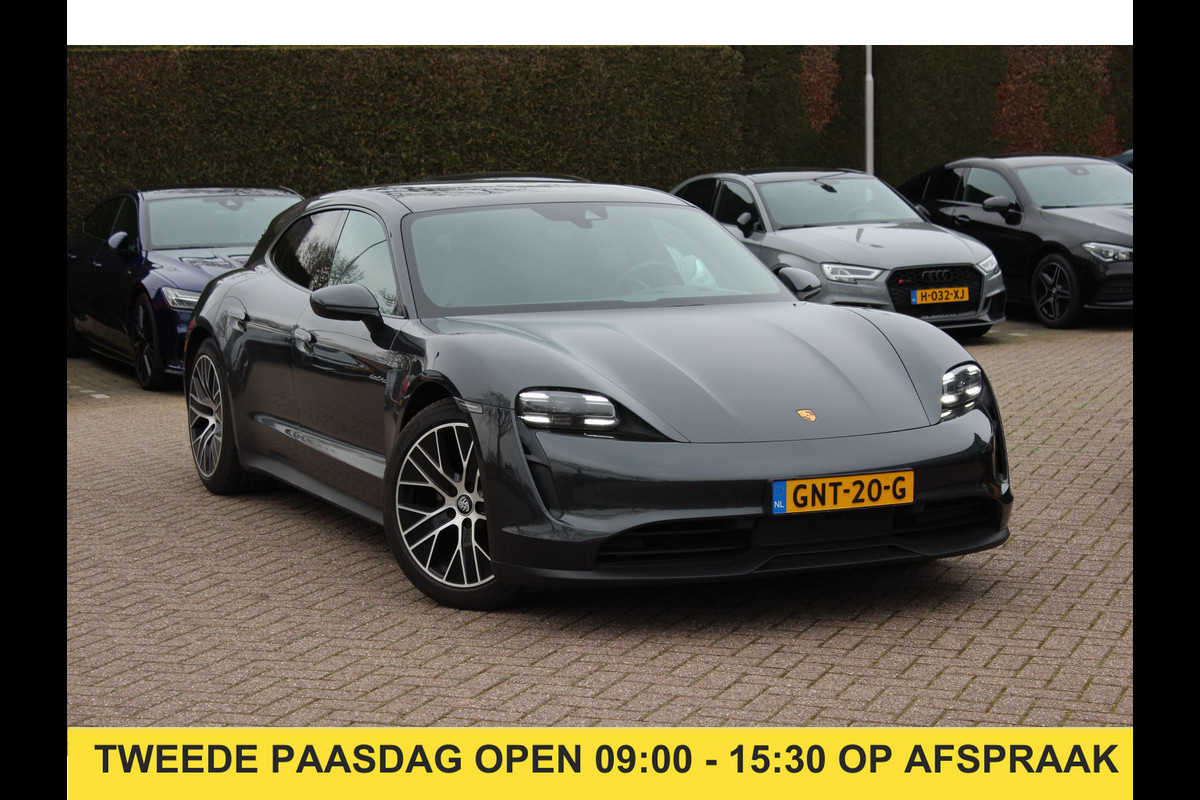 Porsche Taycan Sport Turismo 93 kWh / Panoramadak / Camera / Bose / 20'' / Luchtvering / Leder / Warmtepomp / Dodehoek / Stoelverwarming / DAB / Cruise Control