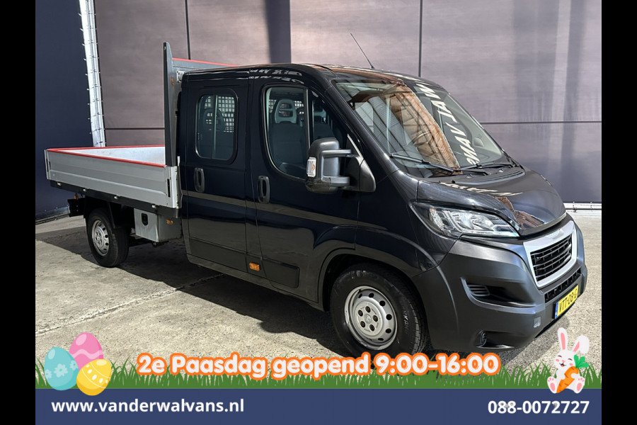 Peugeot Boxer 2.2 Blue HDi 140pk Pick-up 7 Persoons Dubbele cabine open laadbak Euro6 Airco | 7-Zits | 3000kg trekvermogen / 1253kg laadvermogen