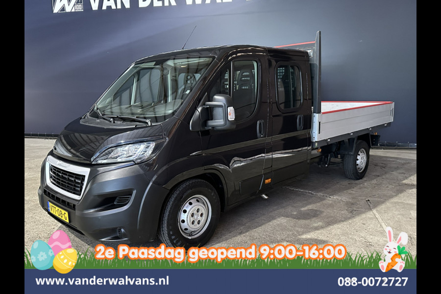 Peugeot Boxer 2.2 Blue HDi 140pk Pick-up 7 Persoons Dubbele cabine open laadbak Euro6 Airco | 7-Zits | 3000kg trekvermogen / 1253kg laadvermogen