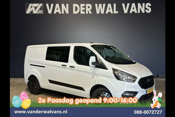 Ford Transit Custom 2.0 TDCI 130pk L2H1 Dubbele Cabine Euro6 Airco | 6-Zits | Camera | Navigatie | LED | Apple Carplay Android Auto, Cruisecontrol, Stoelverwarming, Verwarmde voorruit, Parkeersensoren, Achterklep