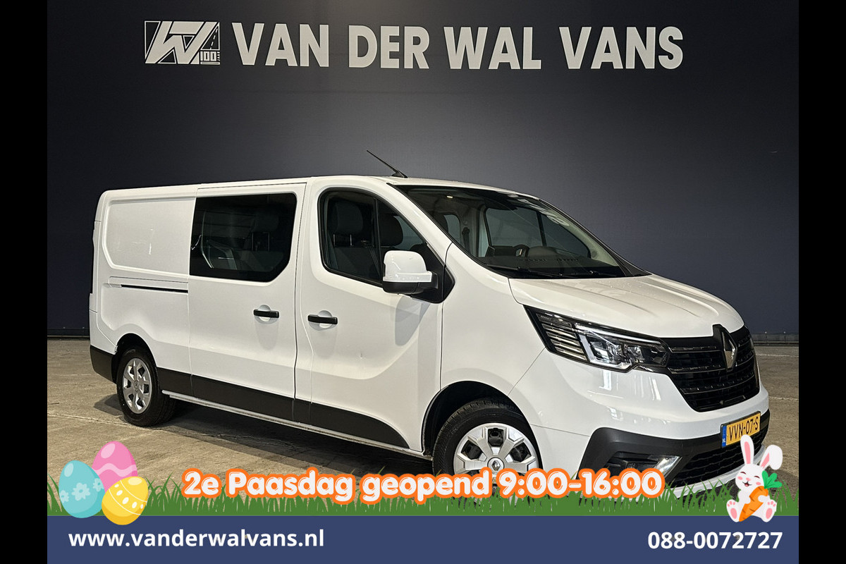 Renault Trafic 2.0 dCi L2H1 Dubbele Cabine Euro6 Airco | 6-Zits | Apple Carplay | Cruisecontrol | Trekhaak Android Auto, Parkeersensoren