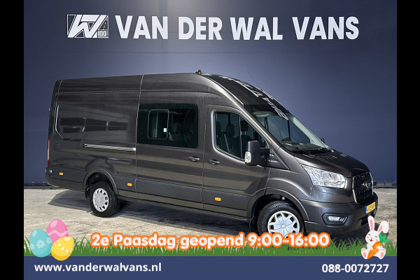 Ford Transit 2.0 TDCI 185pk L4H3 Dubbele Cabine Euro6 Airco | 6-Zits | Camera | Cruisecontrol Parkeersensoren, 2800kg trekvermogen