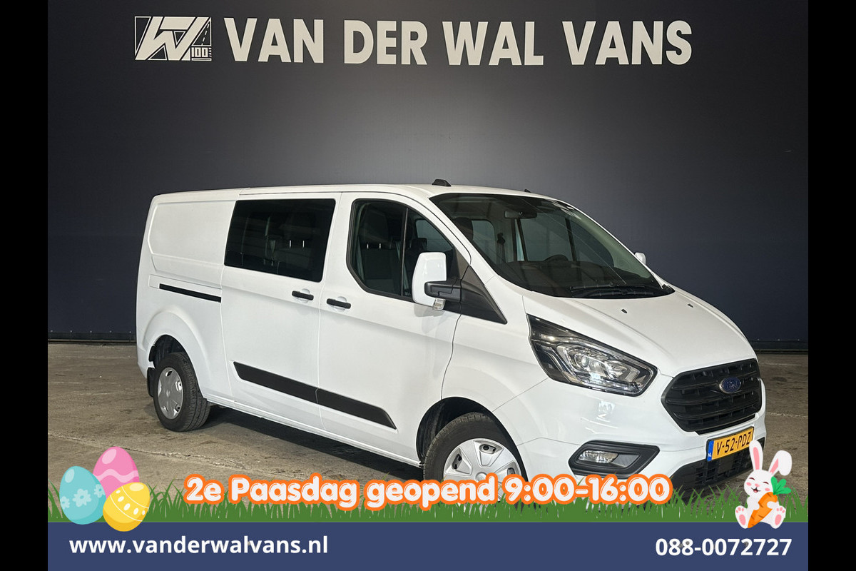 Ford Transit Custom 2.0 TDCI 130pk L2H1 Dubbele Cabine Euro6 inrichting | Airco | 6-Zits | LED | Cruisecontrol | Parkeersensoren Achterklep, 2800kg Trekvermogen