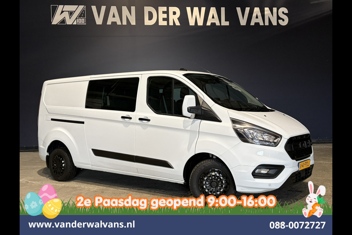Ford Transit Custom 2.0 TDCI 131pk L2H1 Dubbele Cabine Euro6 inrichting Airco | 6-Zits | Navigatie | LED | Apple Carplay | Cruisecontrol Android Auto, Parkeersensoren, Achterklep, 2800kg trekvermogen