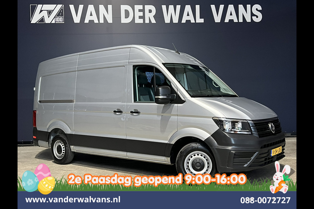 Volkswagen Crafter 2.0 TDI 140pk L3H3 L2H2 Euro6 Airco | Navigatie | Apple Carplay | Cruisecontrol Android Auto, Bijrijdersbank, 3000kg trekvermogen, zilver