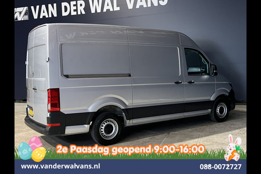Volkswagen Crafter 2.0 TDI 140pk L3H3 L2H2 Euro6 Airco | Navigatie | Apple Carplay | Cruisecontrol Android Auto, Bijrijdersbank, 3000kg trekvermogen, zilver