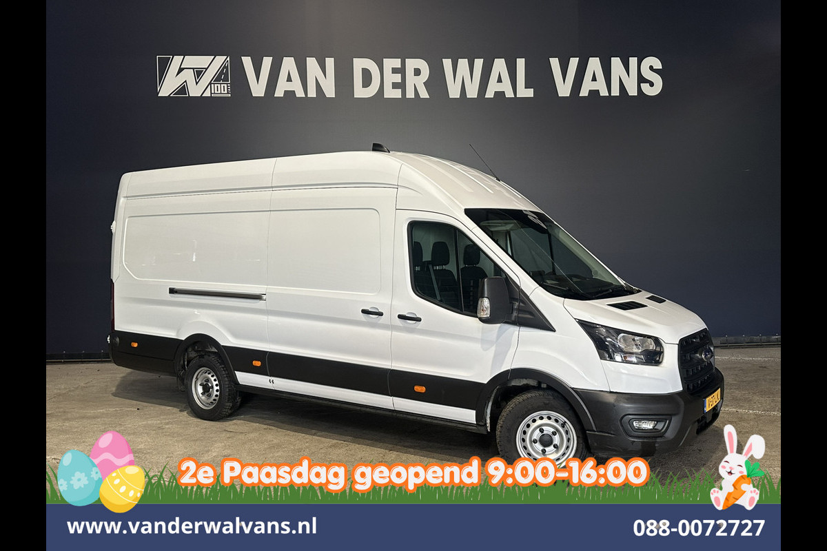Ford Transit 2.0 TDCI 131pk L4H3 Jumbo Euro6 Airco | Camera | Navigatie | Cruisecontrol | Parkeersensoren | Apple Carplay Android Auto, Bijrijdersbank, 2800kg trekvermogen