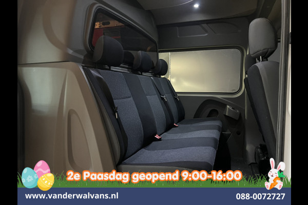 Opel Movano 2.3 Turbo 146pk L2H2 Dubbele cabine Euro6 Airco | Imperiaal | Omvormer | 2500kg Trekhaak Navigatie, Camera, Cruisecontrol, Parkeersensoren, 5-zits