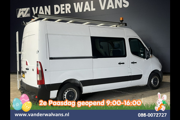 Opel Movano 2.3 Turbo 146pk L2H2 Dubbele cabine Euro6 Airco | Imperiaal | Omvormer | 2500kg Trekhaak Navigatie, Camera, Cruisecontrol, Parkeersensoren, 5-zits
