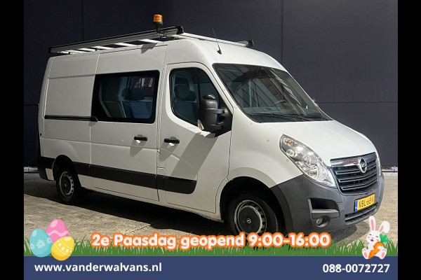 Opel Movano 2.3 Turbo 146pk L2H2 Dubbele cabine Euro6 Airco | Imperiaal | Omvormer | 2500kg Trekhaak Navigatie, Camera, Cruisecontrol, Parkeersensoren, 5-zits